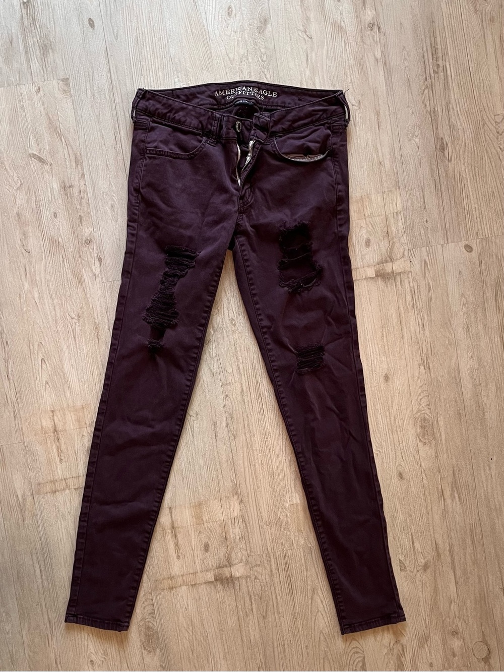 American Eagle Outfitters Super Stretch Jeggings Skinny Jeans - Plum